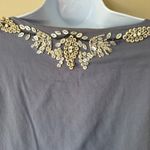 All Saints Spitalfields Dana Embellished Gray Tie Long Sleeve Blouse Top 10/12 Size M Photo 6