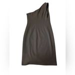 DKNY  Women's One-Shoulder Black Midi‎ Dress Size 6 Party Cocktail Photo 9