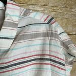 Weatherproof  Vintage Washable Linen Striped Shirt - Size XXL - Tie Front Top Photo 5
