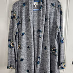 Fig and Flower Open Front Embroidered Cardigan Size L Size L Photo 0