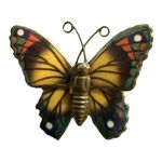 Butterfly Brooch Pin Enamal Medal Earthtone Colors About 1 Inch Size Photo 0