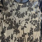 Notations  Women’s Black‎ Lace & Velvet Whimsigoth Dark Romantic Beaded Top XL Photo 9