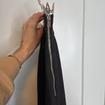 ZARA Woman Black Straight Leg Pant with Grommet Detail - M Photo 3