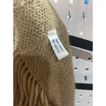 Chunky Knit Scarf Tan Fringe Cozy Winter Warm Soft Acrylic Photo 1