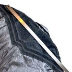 Vintage Greg Bell Leather 80’s Matrix Black Paisley Patchwork Long Trench Coat Size L Photo 11