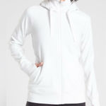 Athleta Triumph Zip up White Hoodie Photo 0