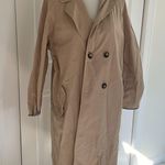 Topshop Gorgeous Tan Long Buttoned Trench Coat Photo 3