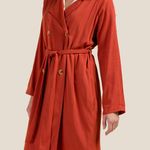 Francesca's Burnt Orange Trench Coat Photo 1