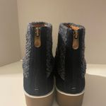 Adrienne Vittadini NAVY Tevin Suede Wedge Bootie Knit Cuff NWOB - 9.5 Photo 4