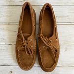 Madewell NEW Women's Sz 6.5 Jamie Suede Boat Moccasins Shoe Brown Tan NX055 Photo 3