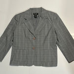 Rafaella  Gray Blazer with Plaid Pattern and Tailored Fit Photo 0