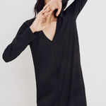 Madewell  2X Women's Heather Long-Sleeve Button-Front Shirt Dress in‎ Black SP21 Photo 0