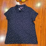Gloria Vanderbilt  Collared Pola Dot Blouse Medium Photo 2