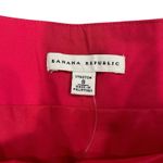 Banana Republic  Dark Pink Raspberry Pleated Skirt Size 8 Lined Cotton Stretch Photo 2