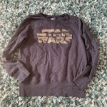 Star Wars  Silver Lettering Sweatshirt Terry M Gray Long Sleeve Pullover Photo 3
