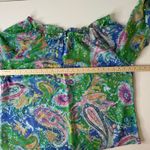 CHAPS Womens Multicolor Paisley Sheer Blouse in Green Sz 2X | Sheer Lightweight Photo 12
