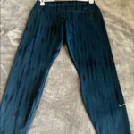 Nike  Teal and Navy Striped Leggings Size L‎ Photo 1