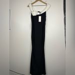 Club L On Bloom Black & White Bardot Maternity Maxi Dress Flower Wedding Sz 8 Photo 2