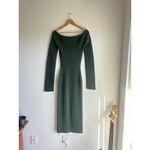 Khaite Beth Long Sleeve Bustier Midi Dress Medium Green Photo 6