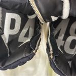 P448  Taylor Mid Top Sneaker Black Gum Yellow Leather Size 8/38 Zip Streetwear Photo 11