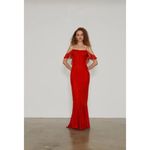 DELFI Lou Dress in Cherry Small New Womens Backless Maxi Gown Red Photo 11