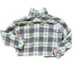 Thread & Supply Multicolor Plaid Teddy Jacket Blue Size L Photo 6