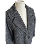 CAbi Blair Black Oversized Wool Blend Tweed One Button Dark Academia Jacket M Photo 3