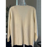 Women's Jantzen Classics Hand Embroidered Button Front Cardigan L, Shoulder Pads Black Size L Photo 4