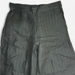 Forest green cotton pants with sparkly gold and blue pinstripe accents NWT Photo 2