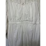 Something Navy Women's Size XXL Long Sleeve Dress White Eyelet Cinch Waist NWT Photo 4