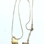 BaubleBar  Necklace Love Lock Pendant Gold Tone Photo 0