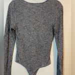 Honey Punch  Charcoal Ribbed Bodysuit Photo 5