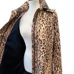 J.Crew Trench Coat Small Rain Coat Jacket Retro Leopard Classic Removable Hood Photo 3
