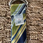 Old Navy  Silk Striped Tie Belt Womens Adjustable S Blue & Green Photo 2