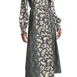 Cinq à Sept Cinq a Sept Black Mixed Floral Jessica Midi Dress sz 2 $425 Photo 0