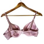 Jessica Simpson Lace Push Up Bra Womens 36B Pink Romantic Coquette Underwire Photo 2