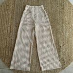Petal and Pup Brown and white wide leg cottagecore gingham pants Photo 2