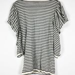 Stella McCartney  Cashmere Linen Knit Ruffle Oversize Sleeve Stripe Sweater 38 Photo 1