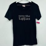 Save The Tatas Rhinestone Shirt Size Medium NWT Breast Cancer Photo 6