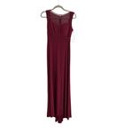 Nightway Burgundy Maroon High Neck Mesh Cutout Dress | Prom | Wedding | Size 4 Red Photo 2