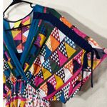 Maeve  Geometric Print V Neck Kimono Style knee length Dress Women US 4 Photo 1