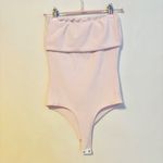 Live in the Moment  Ribbed Strapless Tube Top Bodysuit Light Pink Womens Small Photo 1