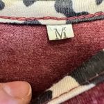 Boutique Women’s  burgandy/cheetah print cold shoulder top Photo 2