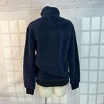 J.Crew Long Sleeve Sherpa Mock Neck Henley Buttons Pullover Navy Sweater Size S Photo 4