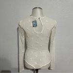Free People NWT  Intimately Make Out Mesh Bodysuit Ivory Size XS Photo 3