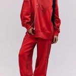 Free People Movement NWT  Making It Pullover And Jogger (SET)In Victory Red Photo 0
