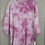 Calvin Klein  Plus Tie dye Womens Crewneck T-Shirt in Pink size 2X Photo 0