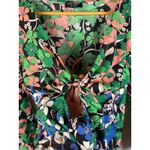 ZARA  Sateen‎ Double Tie Front 3/4 Sleeve Floral Bodysuit Size Medium Photo 4
