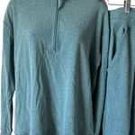 Tyler Boe Quarter Zip Lounger Set in Heathered Patina Green Size undefined Photo 3