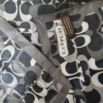 Coach Silk Logo Scarf Monogram Black White Gray Signature Designer Pattern Photo 5